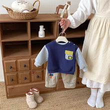 Load image into Gallery viewer, ZDY5305SE-冬季撞色口袋加絨長袖上衣
