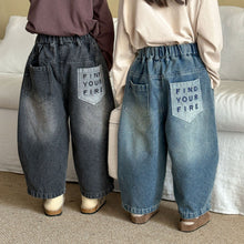 Load image into Gallery viewer, QK250540PA-春秋兒童寬鬆休閒牛仔褲
