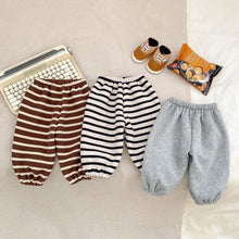 Load image into Gallery viewer, H10658PA-冬季加絨加厚條紋衛褲
