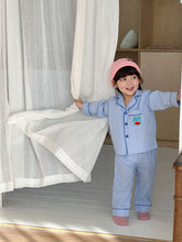 將圖片載入圖庫檢視器 CJ260869TG-春秋季兒童純棉格子家居兩件套
