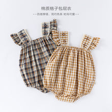 Load image into Gallery viewer, D25051LS-Summer Nordic style suspenders with small flying sleeves 
