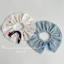 將圖片載入圖庫檢視器 0116AC-韓版紗布圍兜吸水透氣嬰兒口水巾

