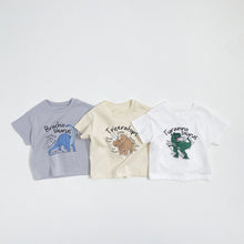 Load image into Gallery viewer, 51411SE-Summer Korean version of children&#39;s dinosaur print short-sleeved top 
