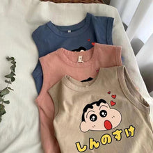 Load image into Gallery viewer, 71405SE-夏季純棉兒童無袖卡通印花上衣

