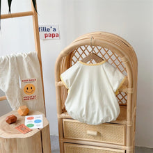 Load image into Gallery viewer, 2402253LS-Summer cartoon letter contrast color bodysuit 
