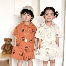 將圖片載入圖庫檢視器 XZ260823TG-夏季純棉紗布短袖短褲套裝
