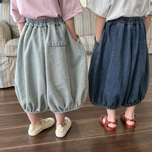 Load image into Gallery viewer, 25X03PA-夏季｜純色牛仔｜寬鬆七分褲
