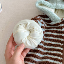 將圖片載入圖庫檢視器 ZDL5014LS冬季條紋加絨連身衣｜米粒絨爬服
