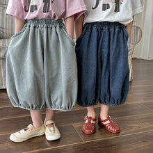 Load image into Gallery viewer, 25X03PA-夏季｜純色牛仔｜寬鬆七分褲
