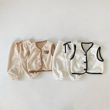 將圖片載入圖庫檢視器 Y8560TG-冬季雙面絨套裝｜小熊貼布款
