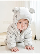 將圖片載入圖庫檢視器 D25293LS-冬季北歐風夾棉熊耳多連帽外出連體衣
