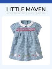 將圖片載入圖庫檢視器 S0756DS-Little maven夏季棉質翻領波點兔兔連衣裙
