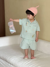 將圖片載入圖庫檢視器 XZ260871TG-夏季純棉襯衫兄妹套裝
