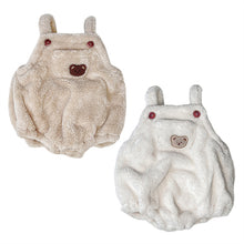 Load image into Gallery viewer, Y5230LS-Winter Cute Bear Plush Single Pocket Sling Bodysuit 
