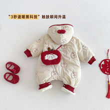 Load image into Gallery viewer, ZDL5677LS-冬季刺繡連身衣｜拜年加厚爬服
