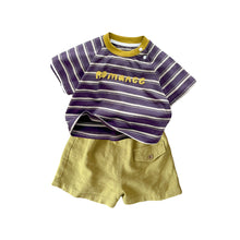 將圖片載入圖庫檢視器 M627053TG-夏季｜撞色條紋｜短褲套裝
