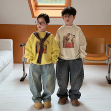 將圖片載入圖庫檢視器 2025D194PA-冬季韓版加絨口袋牛仔工裝褲
