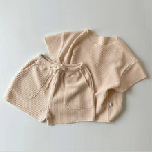 Load image into Gallery viewer, Y8315TG-Summer Korean children&#39;s round neck short-sleeved top + shorts set 
