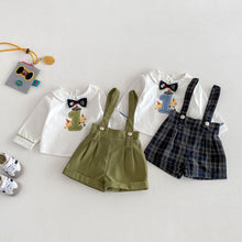 Load image into Gallery viewer, ZCY6100LS-春季寶寶周歲上衣&amp;吊帶褲

