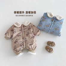 Load image into Gallery viewer, ZDL5200LS-冬季加絨毛毛領卡通連體衣
