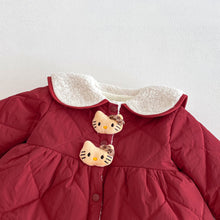 將圖片載入圖庫檢視器 ZDW5702SE-冬季小貓中國風加厚棉外套
