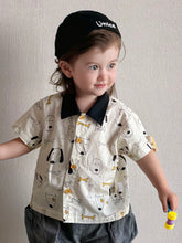 將圖片載入圖庫檢視器 M627005TG-夏季｜狗狗印花｜牛仔短褲套裝
