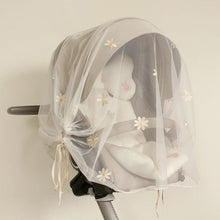 Load image into Gallery viewer, YT040AC-INS Children&#39;s stroller mosquito net cartoon embroidery bear rabbit tiger yarn cover free installation baby mesh mosquito cover 
