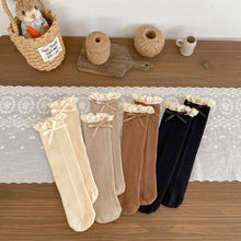 將圖片載入圖庫檢視器 W027PA-秋季花邊中筒堆堆棉襪（女童）
