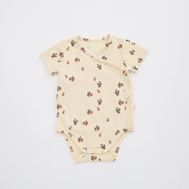 C21427LS-Summer European and American style baby short-sleeved one-piece bodysuit 