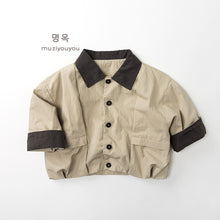 將圖片載入圖庫檢視器 26002SE-春季森系風兒童純棉休閒外套
