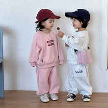 將圖片載入圖庫檢視器 CZ260828TG-春秋季韓版可愛圓領休閒兩件套
