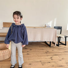Load image into Gallery viewer, 5016SE-Spring Korean Girls Bat Sleeve Washed Cotton Wide Shirt 
