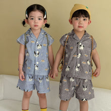 將圖片載入圖庫檢視器 XZ260939TG-夏季｜無袖襯衫｜休閒短褲套裝
