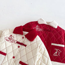 將圖片載入圖庫檢視器 ZDW5663SE-冬季刺繡年年有魚加絨棉外套
