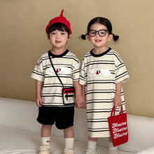 將圖片載入圖庫檢視器 XZ260877TG-夏季條紋短袖兄妹套裝
