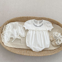 Load image into Gallery viewer, H10769LS-夏季｜兔子刺繡｜短袖包屁衣
