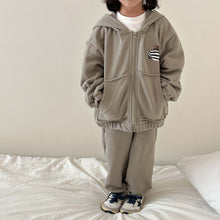 Load image into Gallery viewer, C83663TG- Spring boys and girls hooded sports sweatshirt two-piece set
