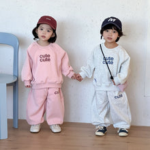 將圖片載入圖庫檢視器 CZ260828TG-春秋季韓版可愛圓領休閒兩件套
