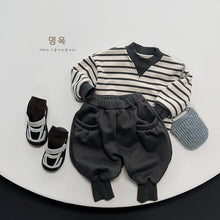 Load image into Gallery viewer, 23157SE-Winter children&#39;s one-piece fleece striped casual top

