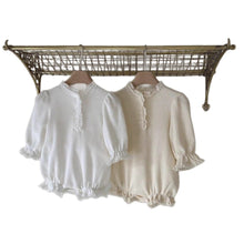 將圖片載入圖庫檢視器 Y9603LS-春夏季嬰兒蕾絲蕾絲領三粒扣包屁衣
