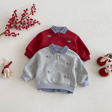 將圖片載入圖庫檢視器 ZDY5661SE-冬季翻領拜年衛衣｜加絨套頭上衣
