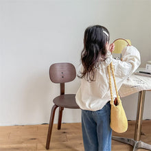 Load image into Gallery viewer, 5016SE-Spring Korean Girls Bat Sleeve Washed Cotton Wide Shirt 
