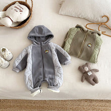 將圖片載入圖庫檢視器 ZDL5185LS-冬季奧粒絨連身衣｜貼標夾棉爬服
