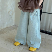 Load image into Gallery viewer, 2025X48PA-Summer Korean solid color casual wide denim pants

