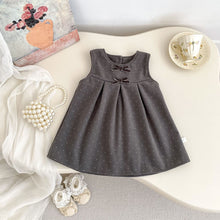 Load image into Gallery viewer, H10659LS-冬季波點加絨背心裙&amp;刷絨上衣
