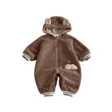 將圖片載入圖庫檢視器 ZDL5181LS冬季顆粒絨連身衣｜毛毛連帽爬服
