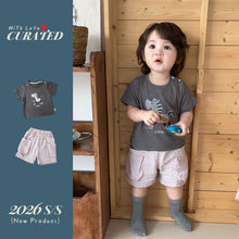 將圖片載入圖庫檢視器 622083TG-夏季｜印花短袖｜男童短 T 短褲兩件套
