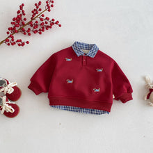 將圖片載入圖庫檢視器 ZDY5661SE-冬季翻領拜年衛衣｜加絨套頭上衣
