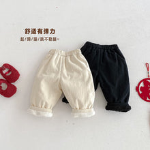 將圖片載入圖庫檢視器 ZDK5673PA-冬季金魚撞色羊駝絨長褲
