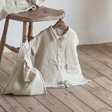 Load image into Gallery viewer, Y9563LS-Summer pure cotton breathable soft waxy wrinkled cotton crawling clothes 
